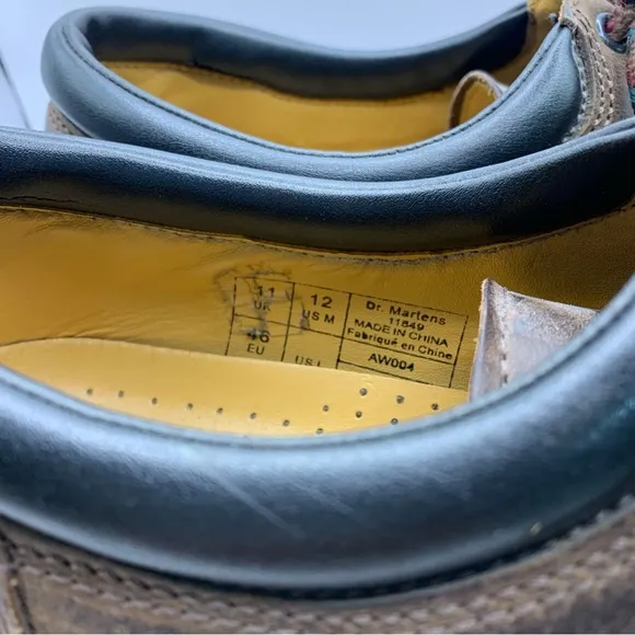 Dr. Martens Brown Leather Oxfords Lace Up Shoes. Men’s Size 12M Y2K F3