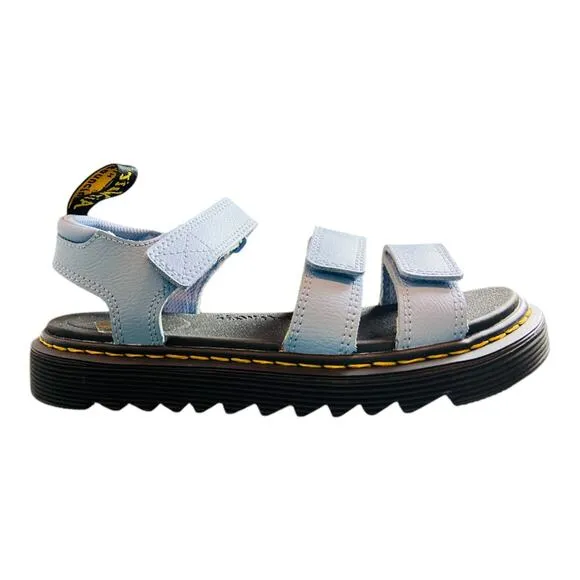 Dr. Martens Girls Klaire Junior Leather Strappy Sandals Blue Size 4M