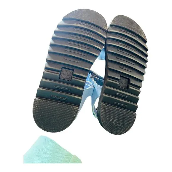 Dr. Martens Girls Klaire Junior Leather Strappy Sandals Blue Size 4M