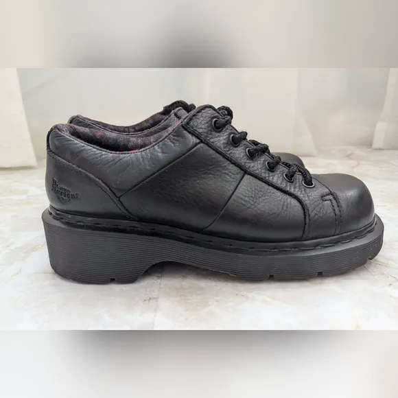 Dr . Martens Leather Keani Floral Lace Up Platform Womans Shoes Size 8