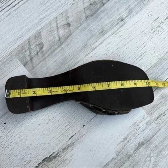 Dr. Scholl’s Y2K Wooden Sandal Leather Upper Brown‎ Brazilian Womens Size 10