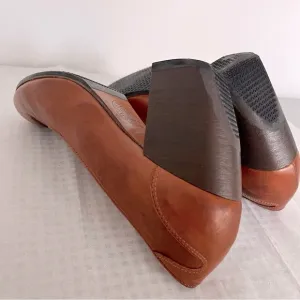 DRIES VAN NOTEN Brown Leather Heels Shoes Size 37 (7 M) Italy RARE