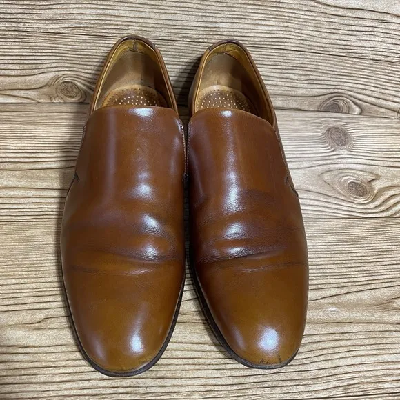 Ducker &amp; Son Oxford Shoes Mens sz 9 1/2E Slip-on Dudley Made in England Leather
