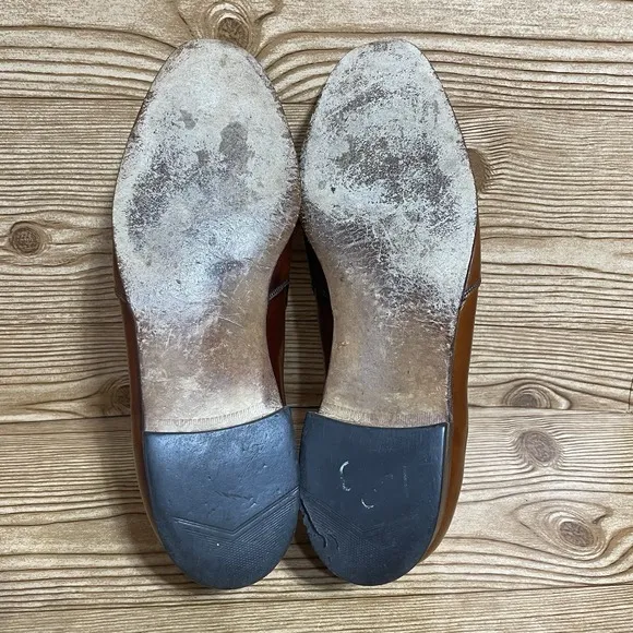 Ducker &amp; Son Oxford Shoes Mens sz 9 1/2E Slip-on Dudley Made in England Leather