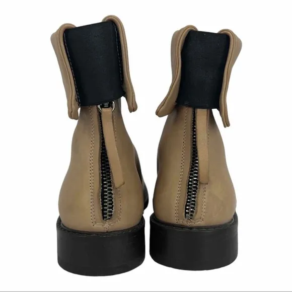 dusica dusica Distressed Tan Leather Ankle Boots, NWOT