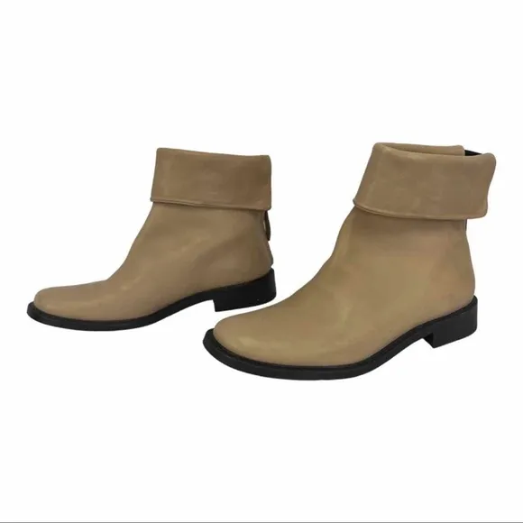 dusica dusica Distressed Tan Leather Ankle Boots, NWOT