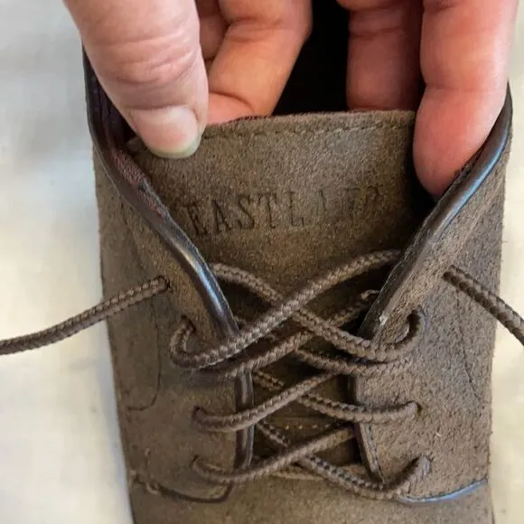 EASTLAND BROWN OILED SUEDE SHOES.  NEW