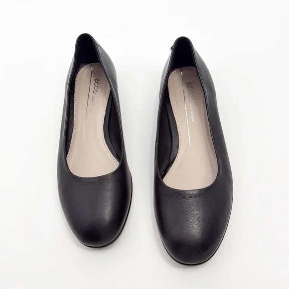 Ecco Anine Black Night Sky Leather Ballet Flats Size 37 EU / 6 US Women NWOT