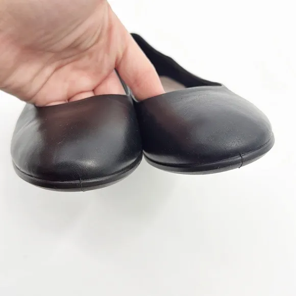 Ecco Anine Black Night Sky Leather Ballet Flats Size 37 EU / 6 US Women NWOT