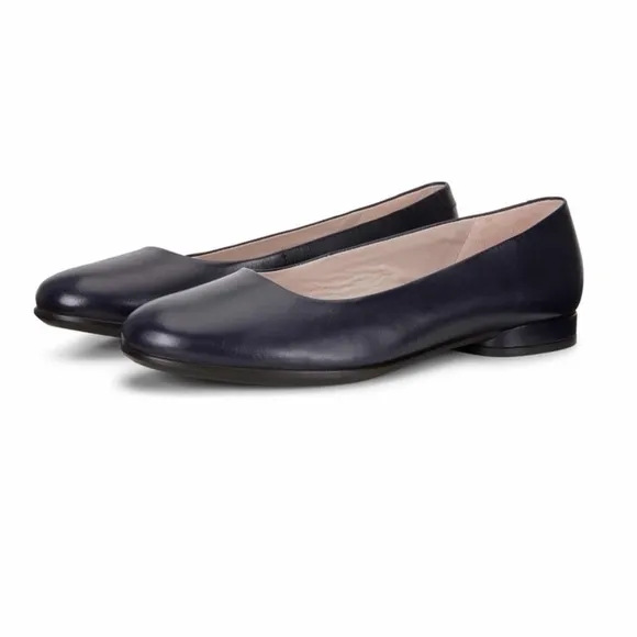 Ecco Anine Black Night Sky Leather Ballet Flats Size 37 EU / 6 US Women NWOT