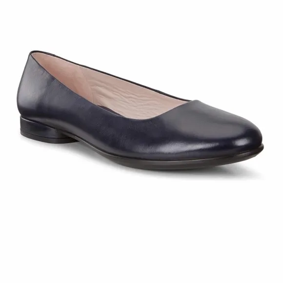 Ecco Anine Black Night Sky Leather Ballet Flats Size 37 EU / 6 US Women NWOT