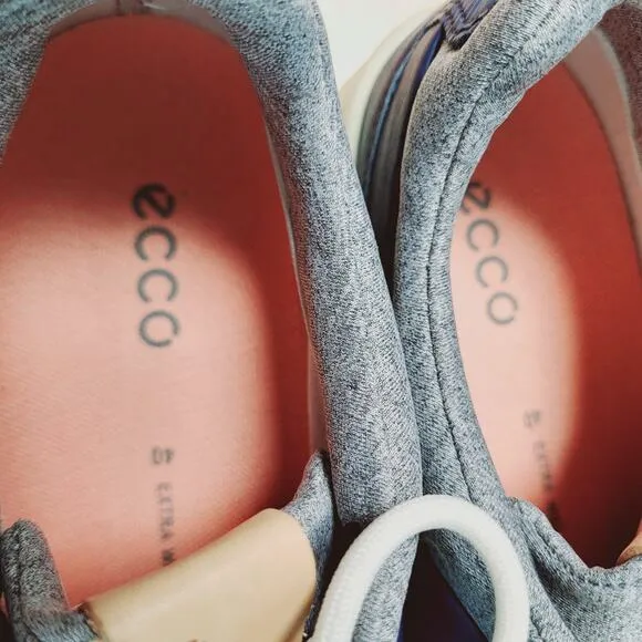 Ecco Biom Gore Tex Blue Leather Lace Up Golf Shoes Women's Size 9 Extra Width