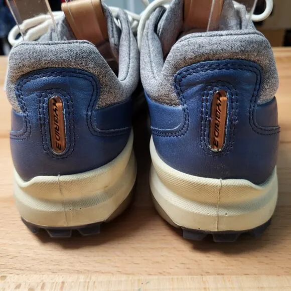 Ecco Biom Gore Tex Blue Leather Lace Up Golf Shoes Women's Size 9 Extra Width