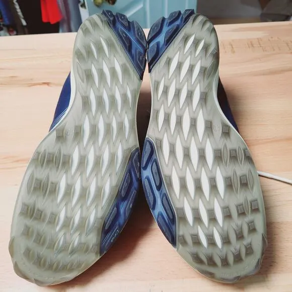 Ecco Biom Gore Tex Blue Leather Lace Up Golf Shoes Women's Size 9 Extra Width