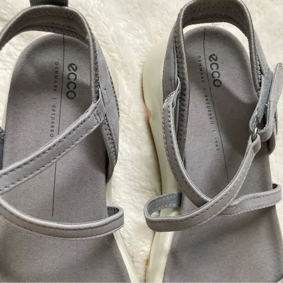 Ecco chunky sandals strappy comfort gray size 40, US 9.5