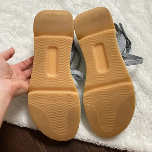 Ecco chunky sandals strappy comfort gray size 40, US 9.5