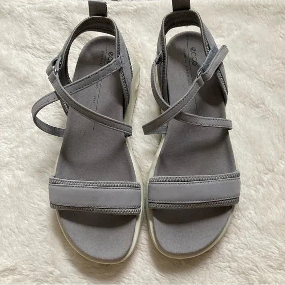 Ecco chunky sandals strappy comfort gray size 40, US 9.5