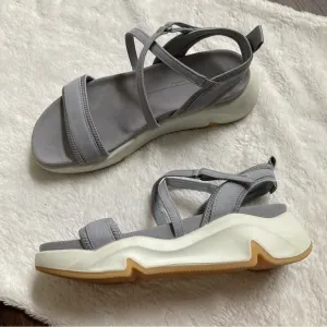 Ecco chunky sandals strappy comfort gray size 40, US 9.5