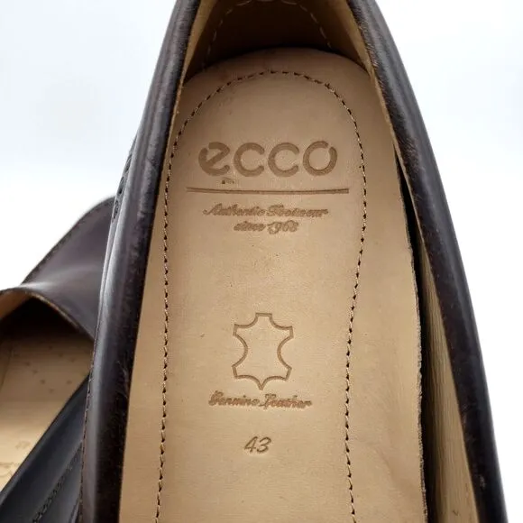 ECCO Classic Moc 2.0 Slip On Driving Shoes Loafer Brown US Men's Size 43, 9-9.5