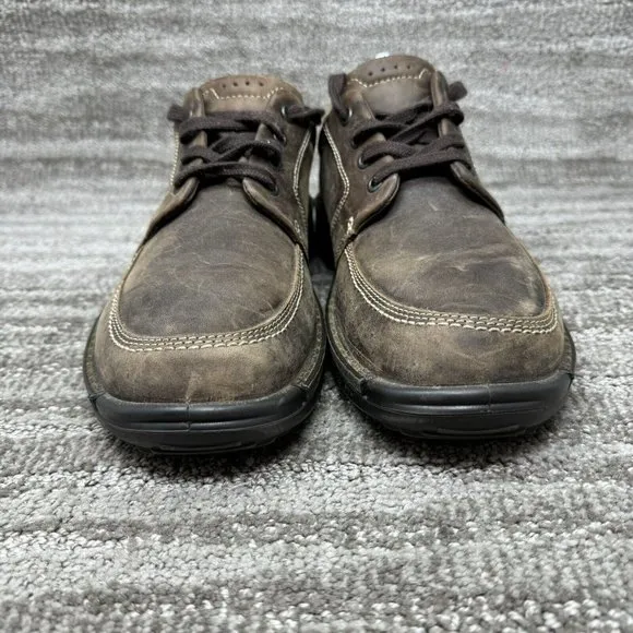 ECCO Fusion II Tie Cocoa Brown Nubuck Lace Up Oxfords Mens Size 8 Comfort Shoes