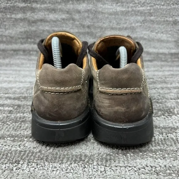ECCO Fusion II Tie Cocoa Brown Nubuck Lace Up Oxfords Mens Size 8 Comfort Shoes