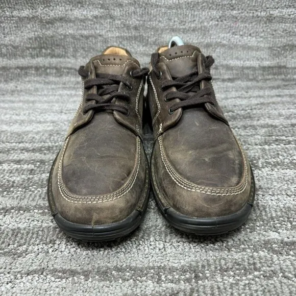 ECCO Fusion II Tie Cocoa Brown Nubuck Lace Up Oxfords Mens Size 8 Comfort Shoes