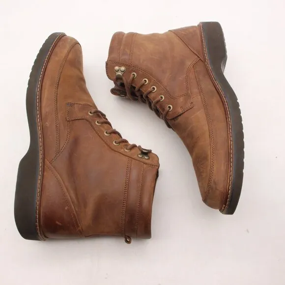 Ecco Lan High Boot Men's EU 46 Lace Up Ankle Boots brown Nubuck Leather