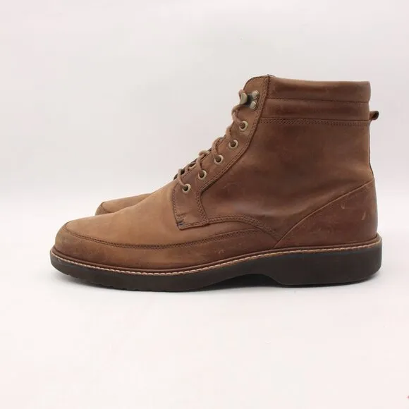 Ecco Lan High Boot Men's EU 46 Lace Up Ankle Boots brown Nubuck Leather