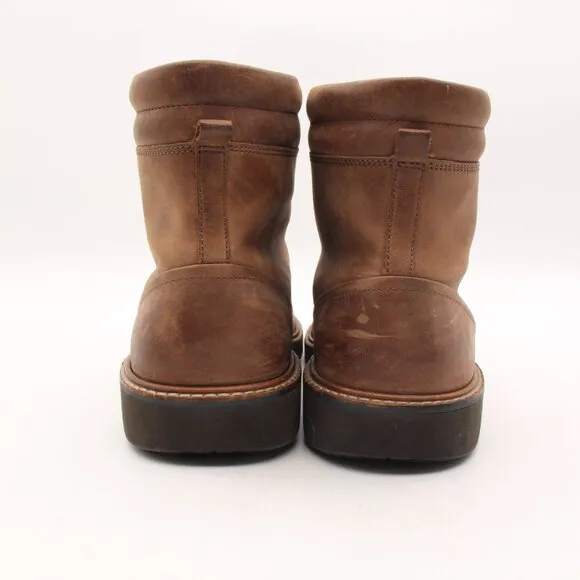 Ecco Lan High Boot Men's EU 46 Lace Up Ankle Boots brown Nubuck Leather