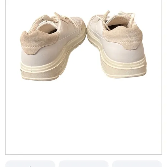 ECCO Shoes Mens 10.5 Soft Sneaker White Leather Lace Up Casual Comfort