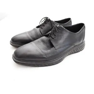 ECCO ST.1 Hybrid Mens Leather Derby Shoes Black US 9 EU 43 Casual Black