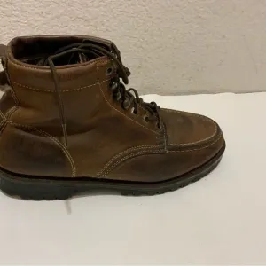 Eddie Bauer Mens Ankle Boots Brown Leather  Lace Up 10.5 M