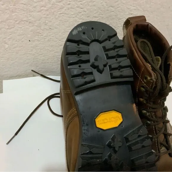 Eddie Bauer Mens Ankle Boots Brown Leather  Lace Up 10.5 M