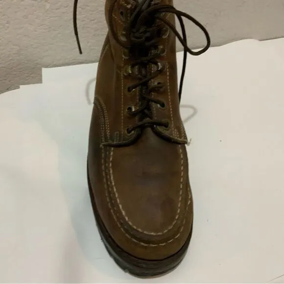 Eddie Bauer Mens Ankle Boots Brown Leather  Lace Up 10.5 M
