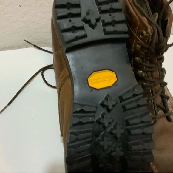 Eddie Bauer Mens Ankle Boots Brown Leather  Lace Up 10.5 M