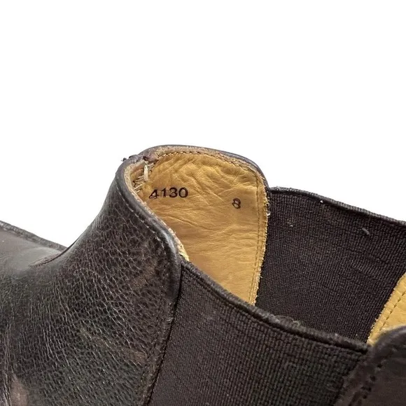 Eduardo G. Boots Ankle‎ Brown Leather Gore Panels Pull Up Tab Moc Toe Size US 8