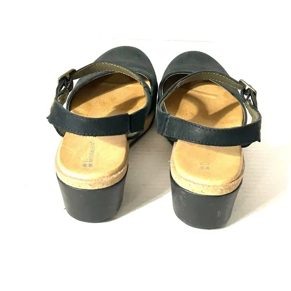 El Naturalista Pleasant Leaves Clog Shoes Black Nubuck Leather Size 42 US 10.5