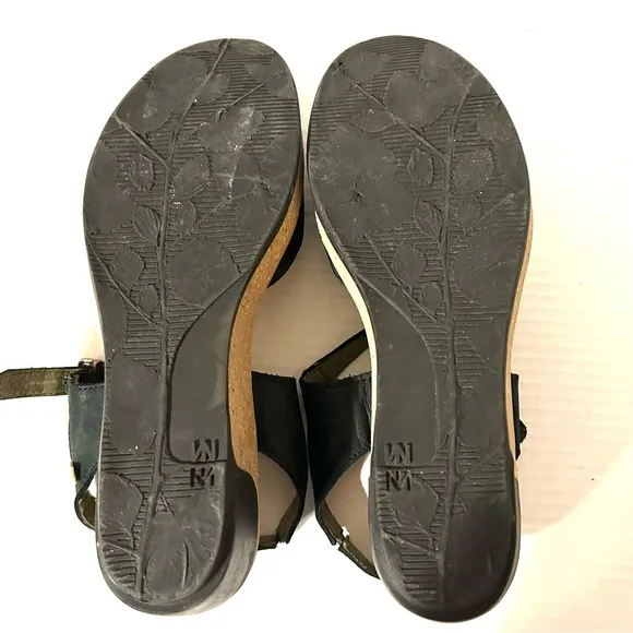 El Naturalista Pleasant Leaves Clog Shoes Black Nubuck Leather Size 42 US 10.5