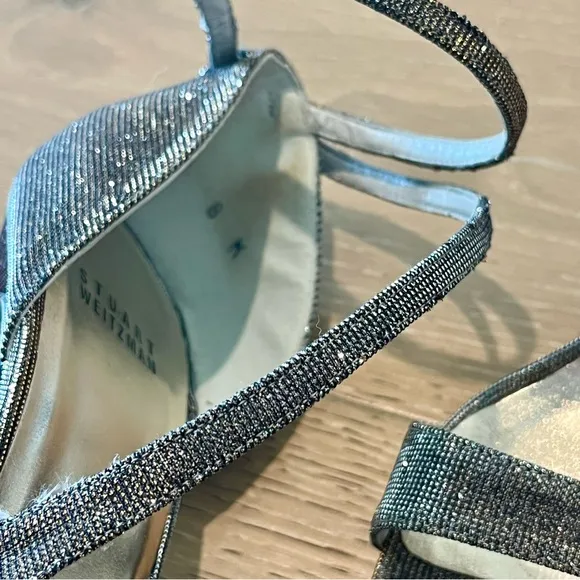 Elegant Silver/Bronze Vixen Pyrite Nocturn Sparkly Strappy Heels