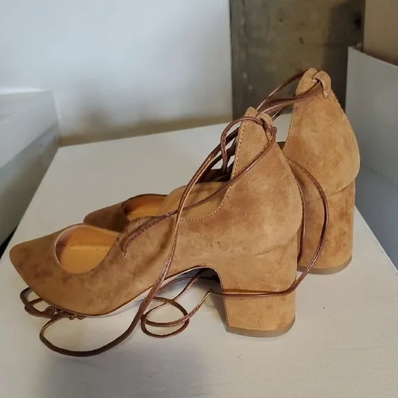 Elegant Tan Suede Women's Heels
