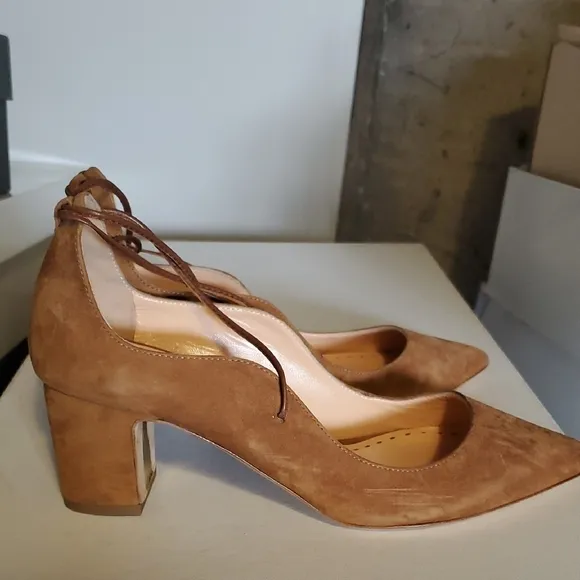 Elegant Tan Suede Women's Heels