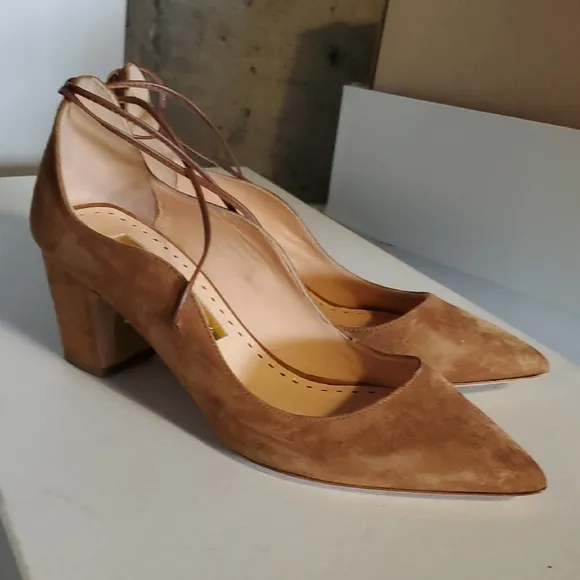 Elegant Tan Suede Women's Heels