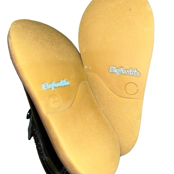 ELEPHANTITO Mary Jane Toddler girls Patent leather black shoes size 8