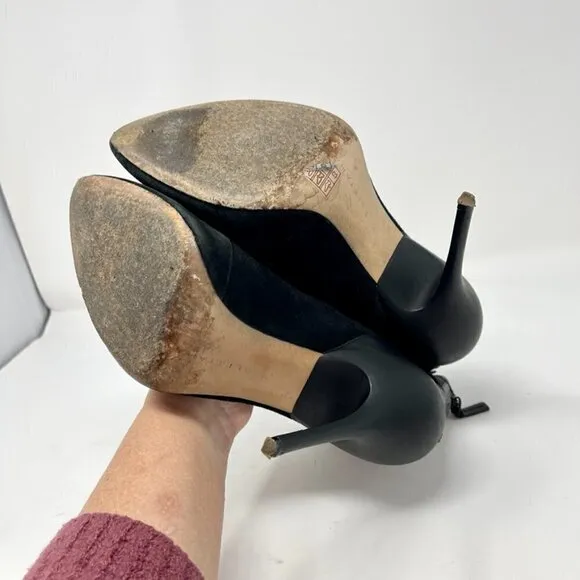 Elie Tahari Black Naila Suede Mesh Ankle Boots Booties Size 8