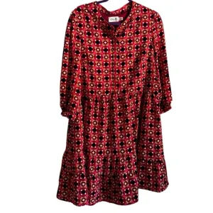 Eliza J. Pink Floral Pattern Crew Neck 3/4 Sleeve Print Dress Size 16 Pockets
