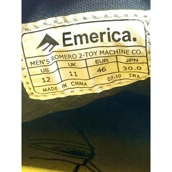 Emerica Shoes Men Size 12 Red Suede/ Toy Machine Collaboration Sneakers