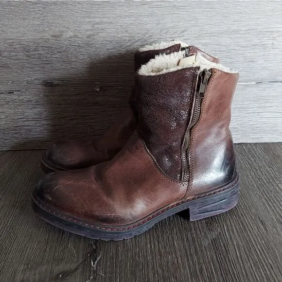 Eric Michael Brown Leather Ankle Boots 36