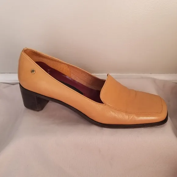 Etienne Aigner Women's Shoes 6.5 Tan Genuine Leather Status High Heels/Pumps VTG