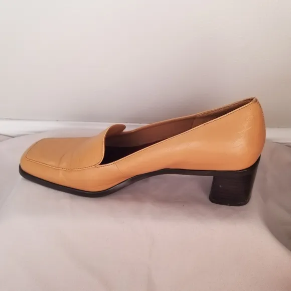 Etienne Aigner Women's Shoes 6.5 Tan Genuine Leather Status High Heels/Pumps VTG