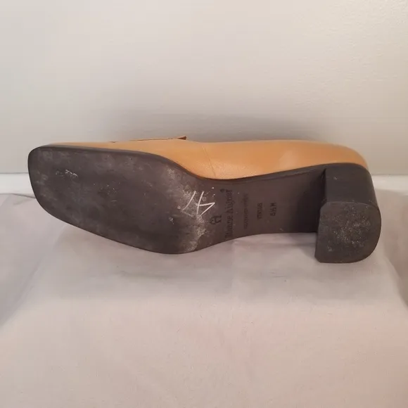Etienne Aigner Women's Shoes 6.5 Tan Genuine Leather Status High Heels/Pumps VTG